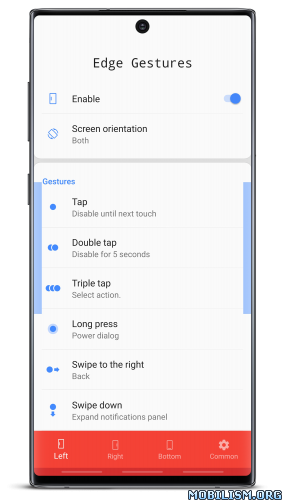 Edge Gestures v1.12.0 [Paid] [Patched] [Mod Extra]