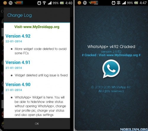 Whatsapp+ 4.92D [Cracked][no root needed]