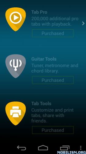 Ultimate Guitar Tabs & Chords v3.6.1 w/ Tab Pro & Guitar Too for Android revdl