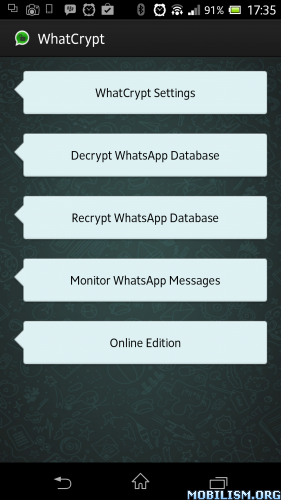 WhatCrypt - WhatsApp Database Crypt Tool v1.0