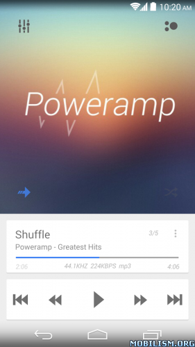 Poweramp Now/Cards UI Skin v1.0