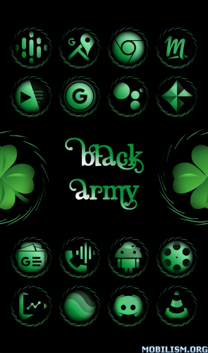 Black Army Emerald – Icon Pack v200.0 [Paid]