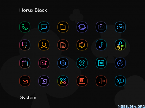 Horux Black – Icon Pack v6.9 [Patched]