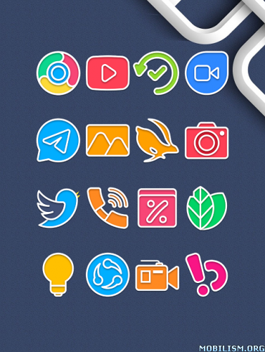 Garis Light – Lines Icon Pack v59 [Paid]